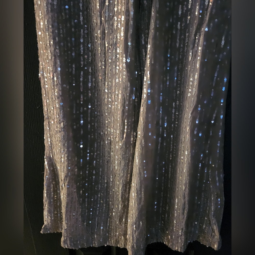 By Together Shimmering Silver Wide-Leg Pants - Picture 5 of 8